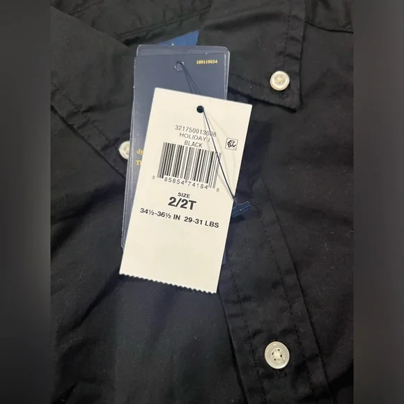 NWT Ralph Lauren Toddler Boys Button Up Holiday Shirt